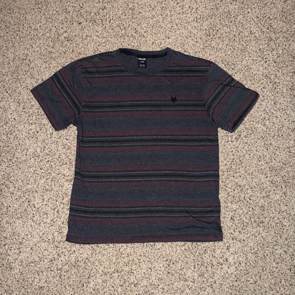 Zoo York T-shirt short sleeve gray pinkish purple stripe